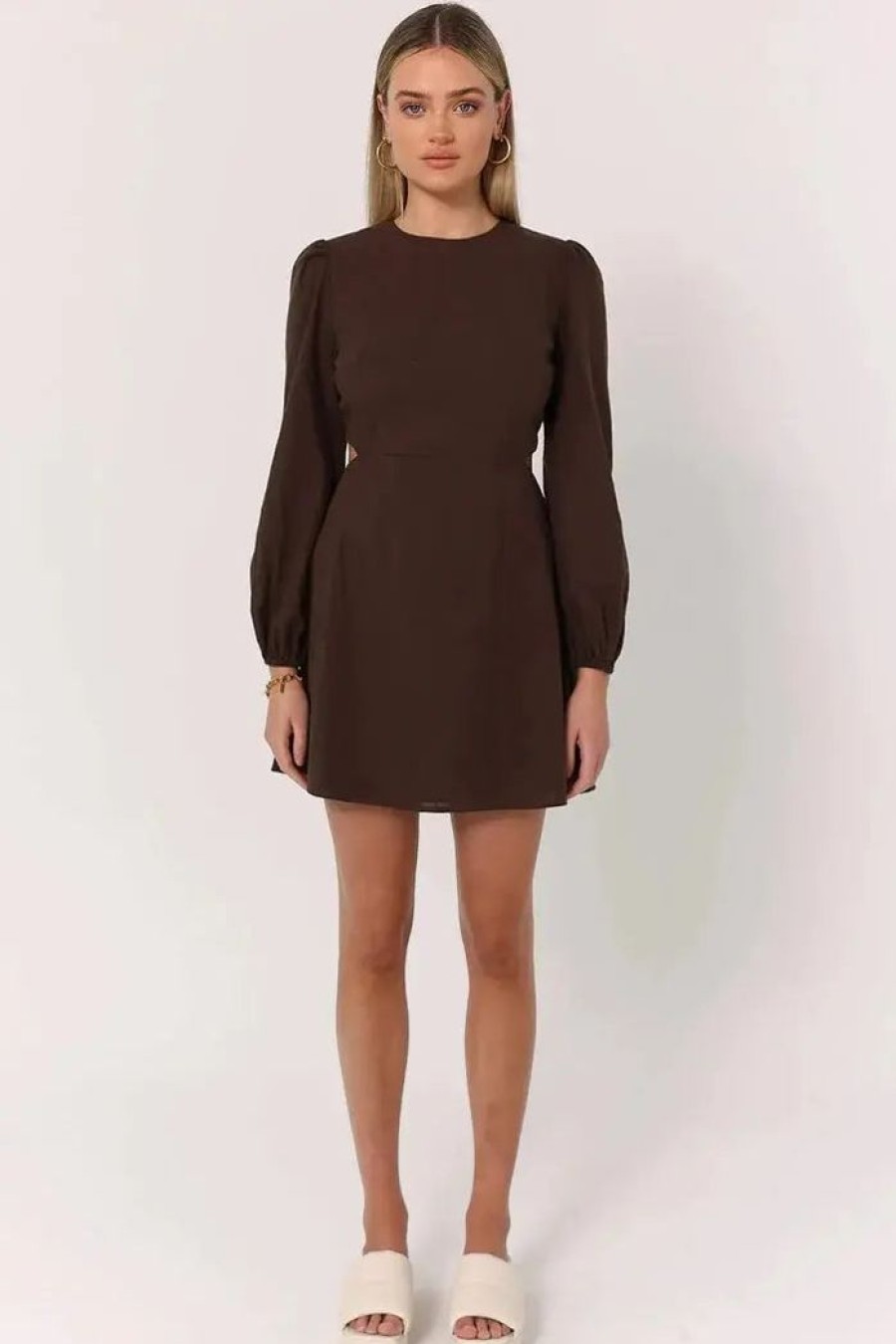 Clothing SNDYS Backless Dresses | Siren Mini Dress Chocolate