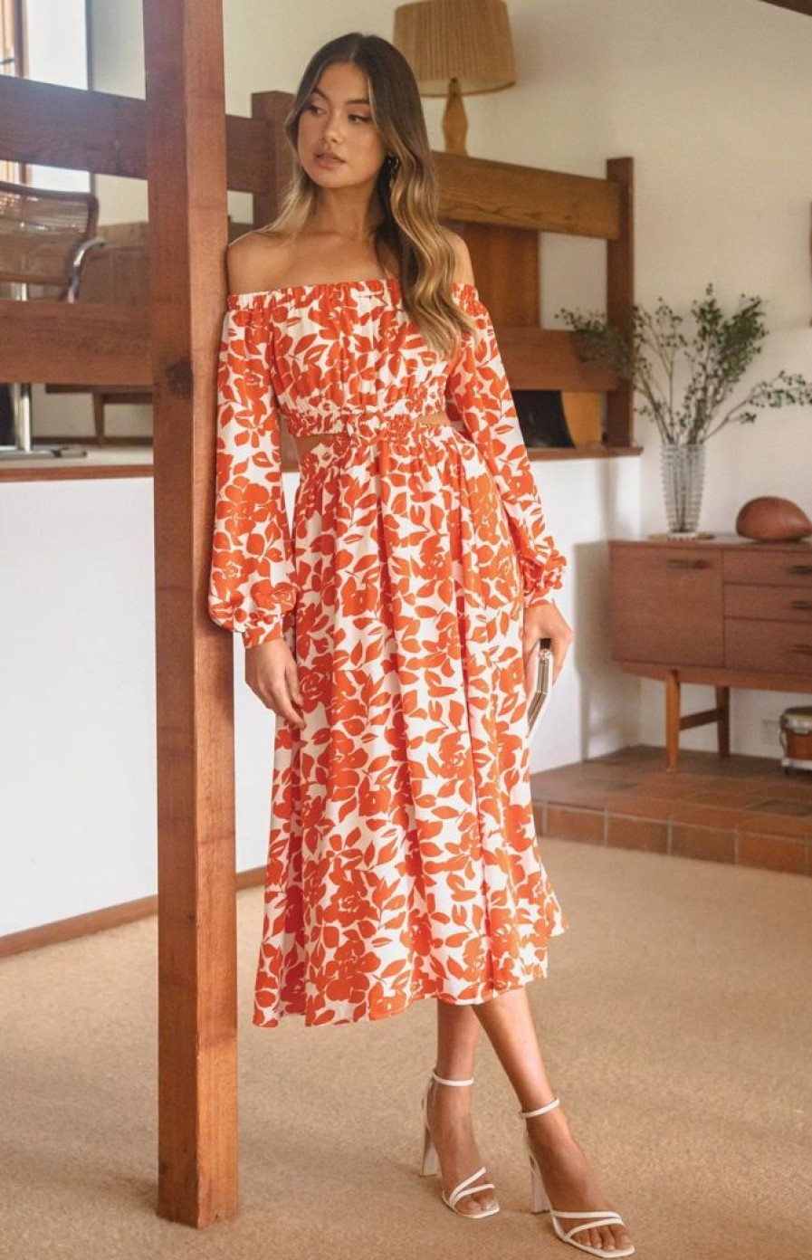 Clothing STYLE STATE Day Dresses | Olivia Dress | Floral Orange