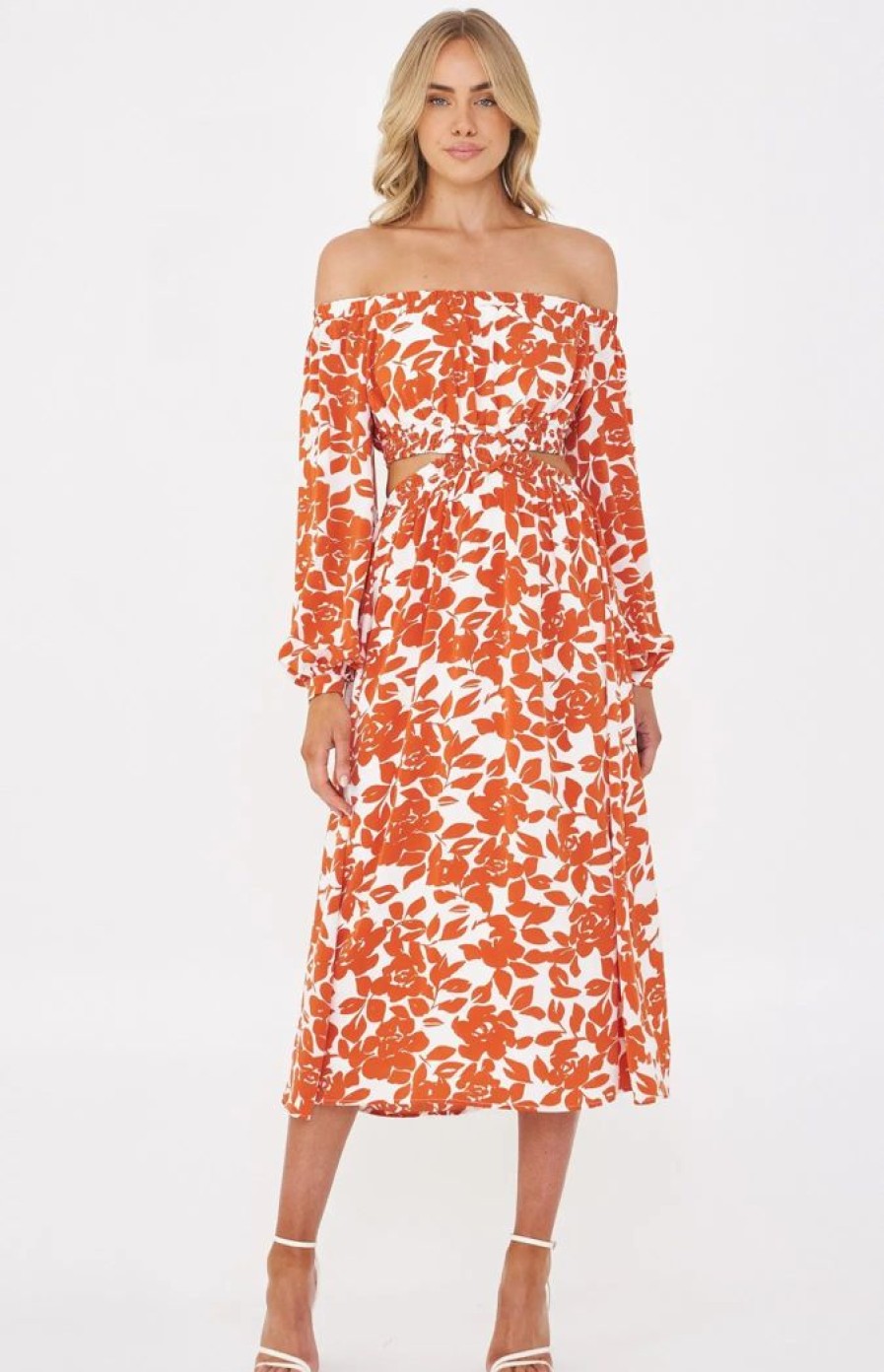 Clothing STYLE STATE Day Dresses | Olivia Dress | Floral Orange