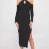 Clothing WINNIE & CO Day Dresses | Thalia Knit Dress Black