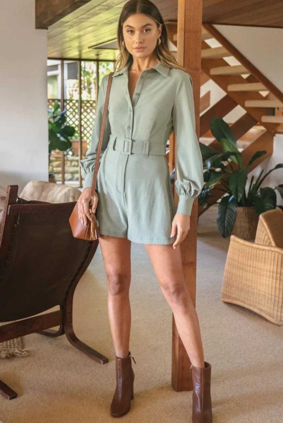 Clothing STYLE STATE | Loretta Playsuit Khaki