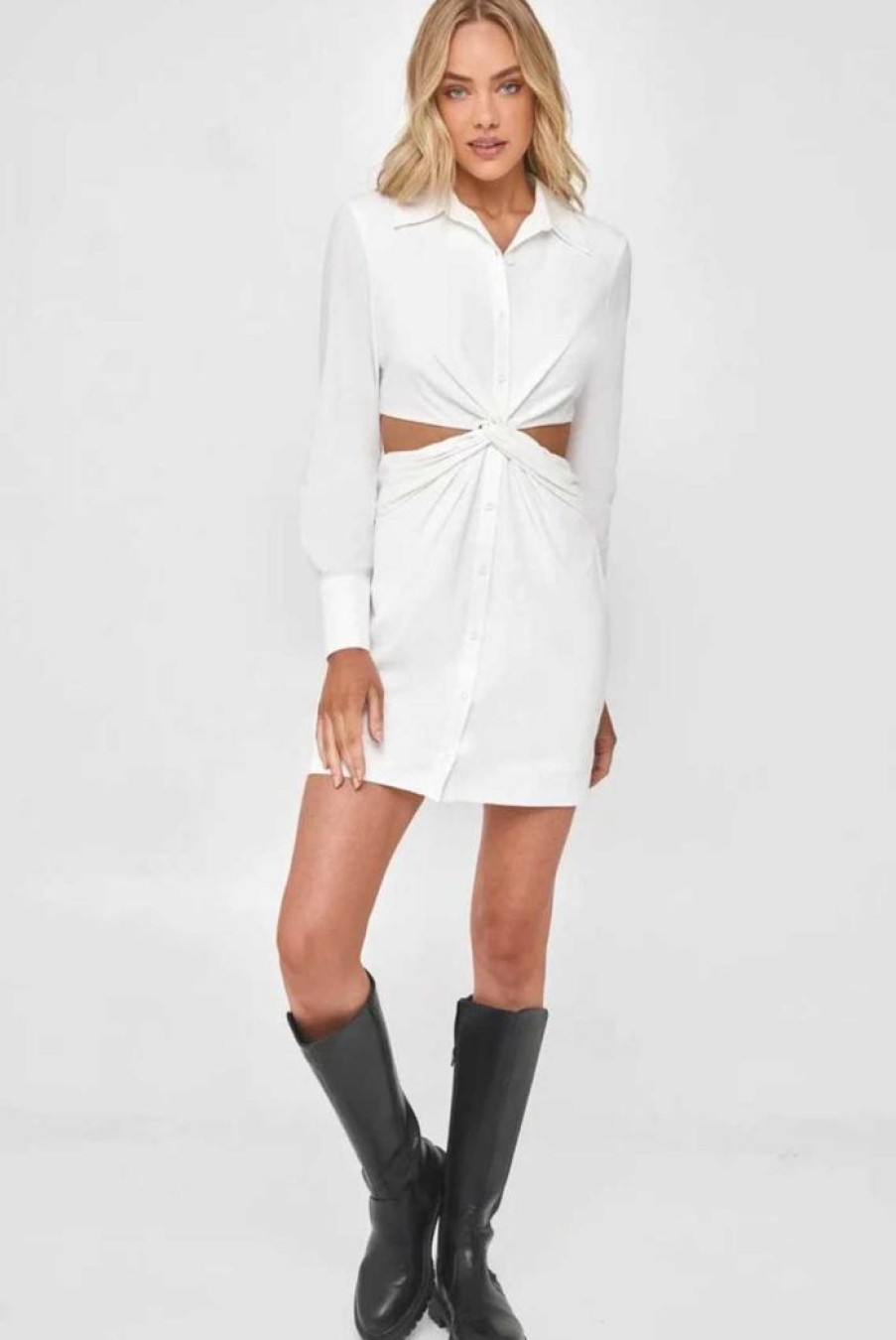 Clothing WINNIE & CO Sale Dresses | Valencia Shirt Dress White