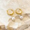 Accessories LUSTRE & SAGE 18K Gold Plated | Matina Freshwater Pearl Hoop Earrings 18K Gold Plated