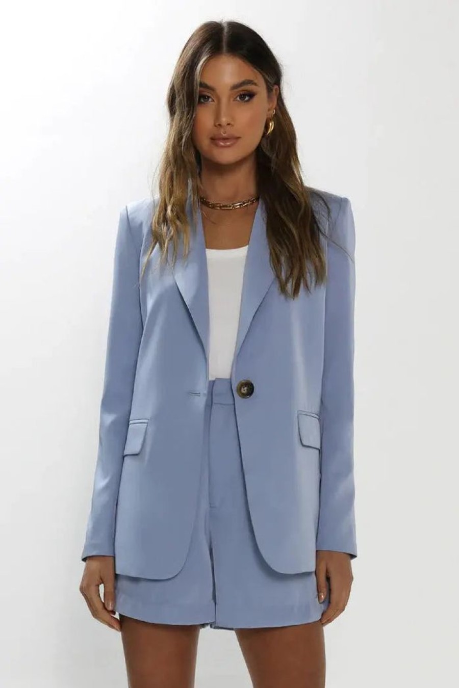 Clothing MADISON THE LABEL Other | Giselle Blazer Blue