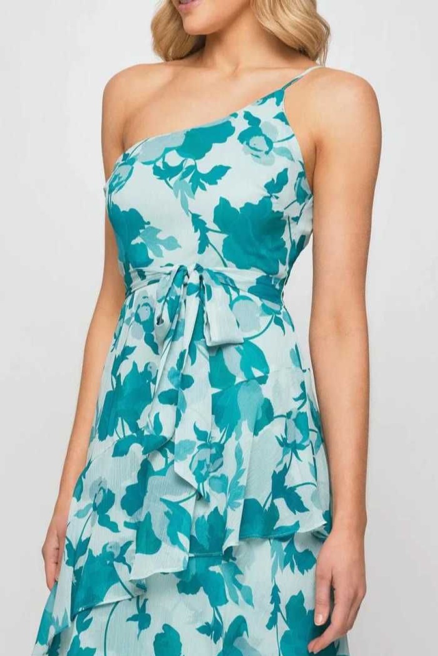 Clothing STYLE STATE One Shoulder Dresses | Carla Midi Dress Green Floral