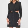 Clothing WINNIE & CO Sale Dresses | Valencia Shirt Dress Black