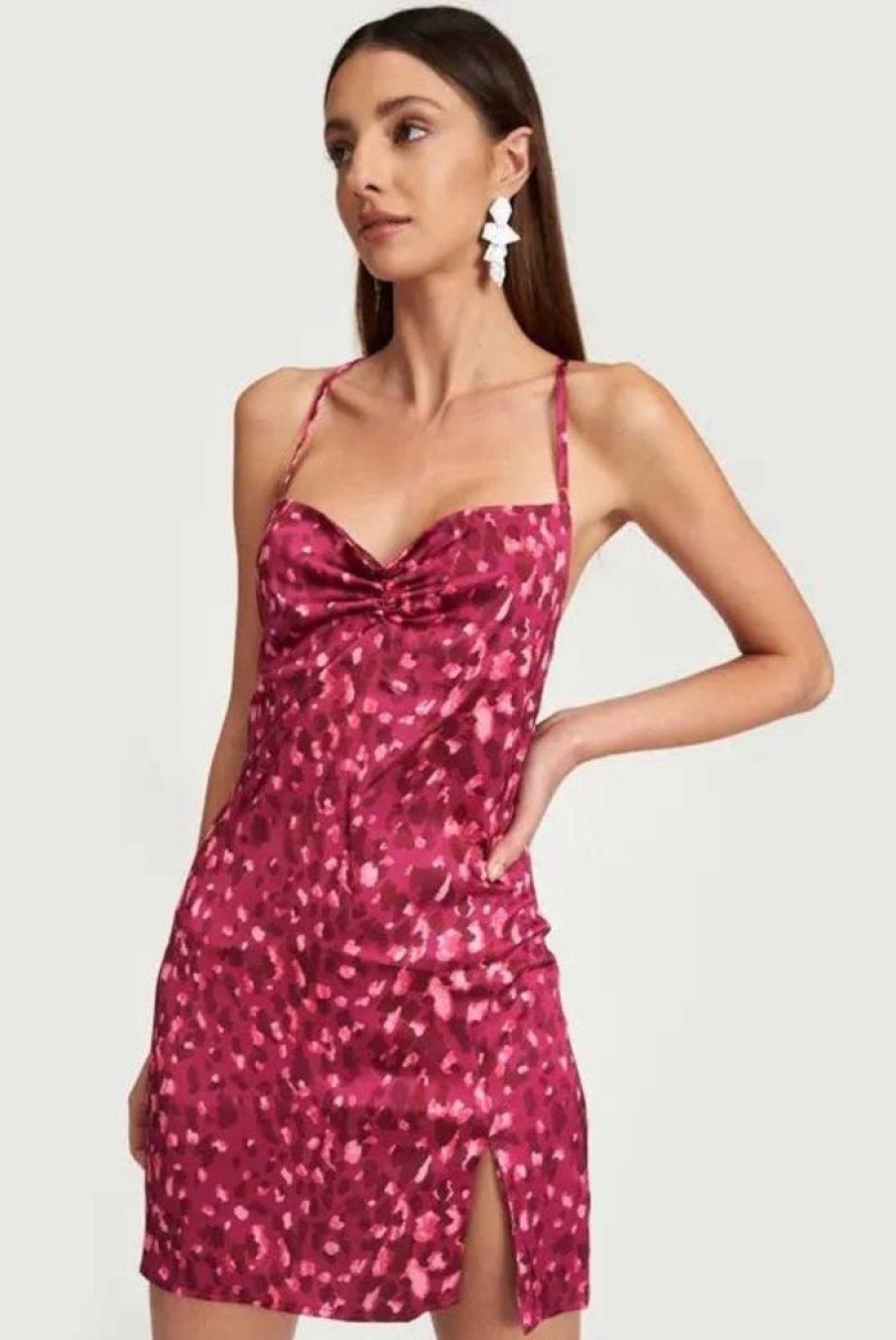 Clothing LIONESS Sale Dresses | Suncity Mini Dress Pink Leopard