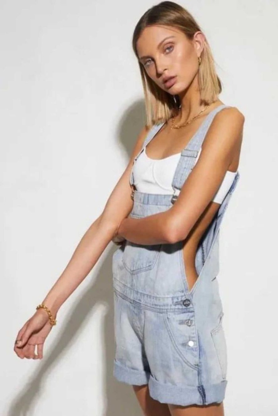 Clothing SNDYS | Faith Denim Overalls Blue Denim