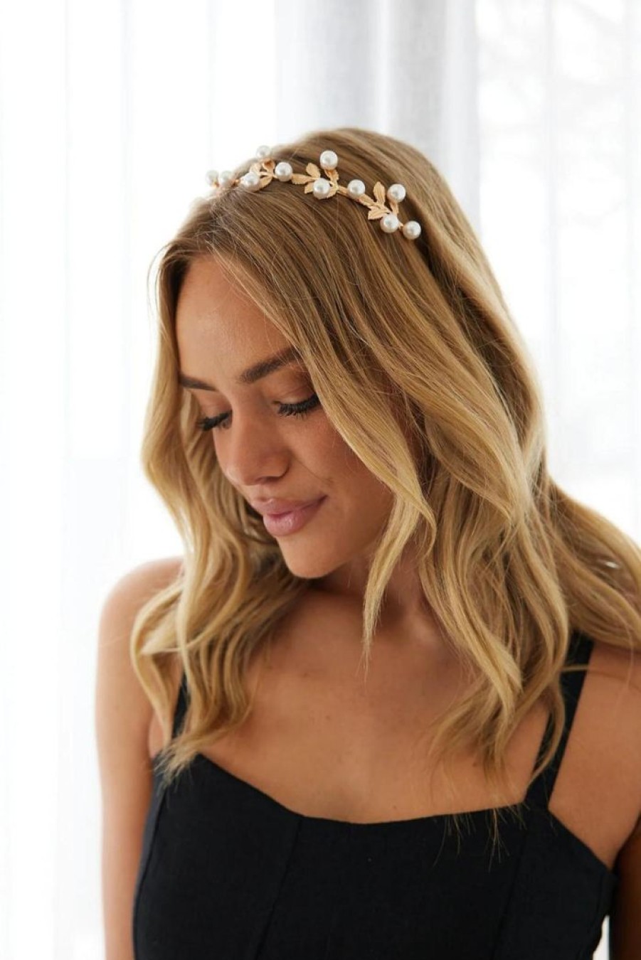 Accessories EXCLUSIVE | Elle Headband | /Pearl Gold