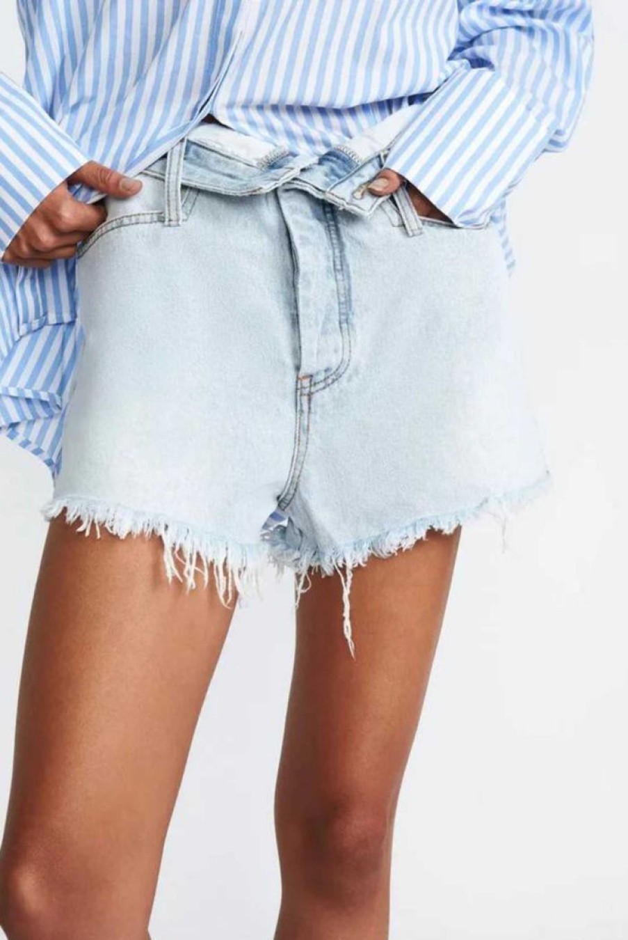 Clothing LIONESS Other | Frenchy Cut Offs Shorts Blue Denim