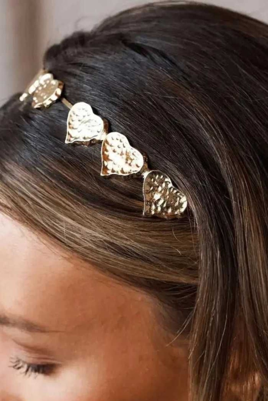 Accessories ANGELS WHISPER | Tamara Heart Headband Gold