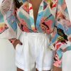 Clothing RUNAWAY THE LABEL Shirts | Dallas Blouse | Vacay Print