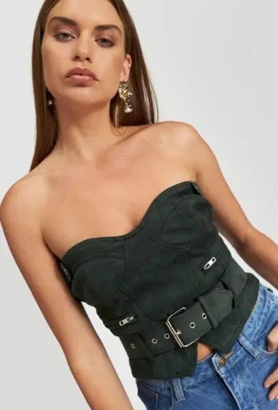 Clothing LIONESS Other | Runway Bustier Forest Green