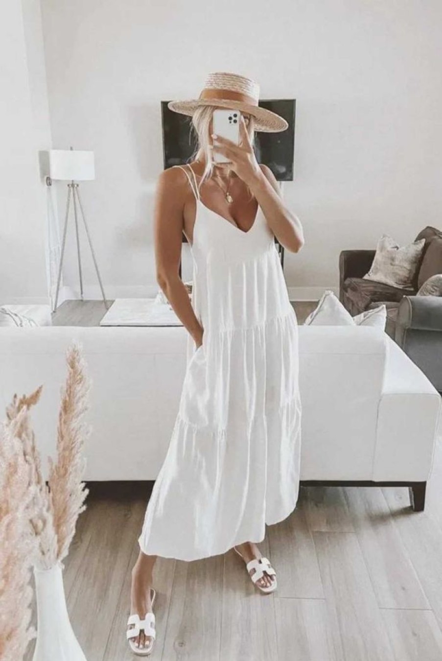 Clothing WHITE | CLOSET Day Dresses | Lunar Maxi Dress White