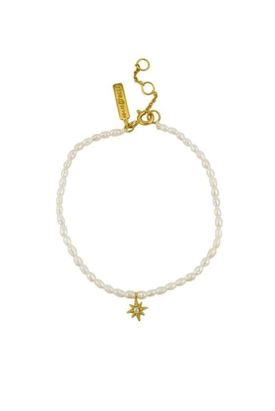 Accessories JOLIE & DEEN 18K Gold Plated | Malinda Pearl Bracelet Sterling Silver - Gold