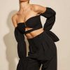 Clothing RUNAWAY THE LABEL Crop Tops | Carter Top Black