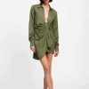 Clothing LIONESS Sale Dresses | Rendezvous Plunge Dress | Khaki