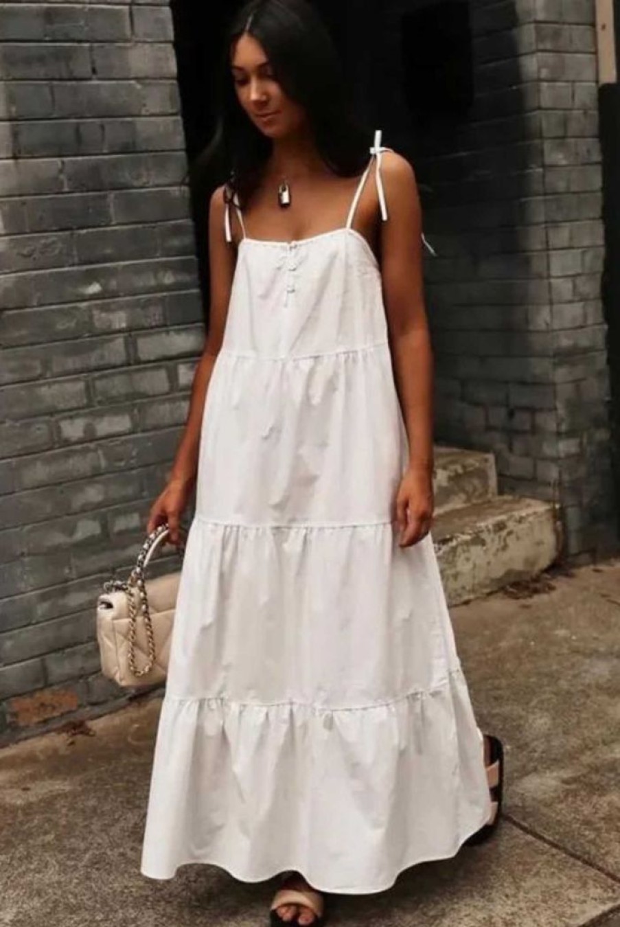 Clothing SNDYS Day Dresses | St Tropez Maxi | White