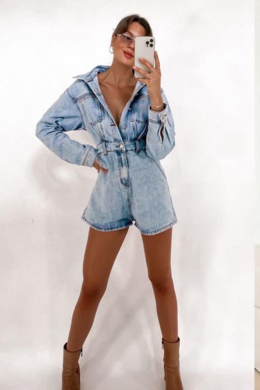 Clothing STYLE STATE | Avena Playsuit | Blue Denim