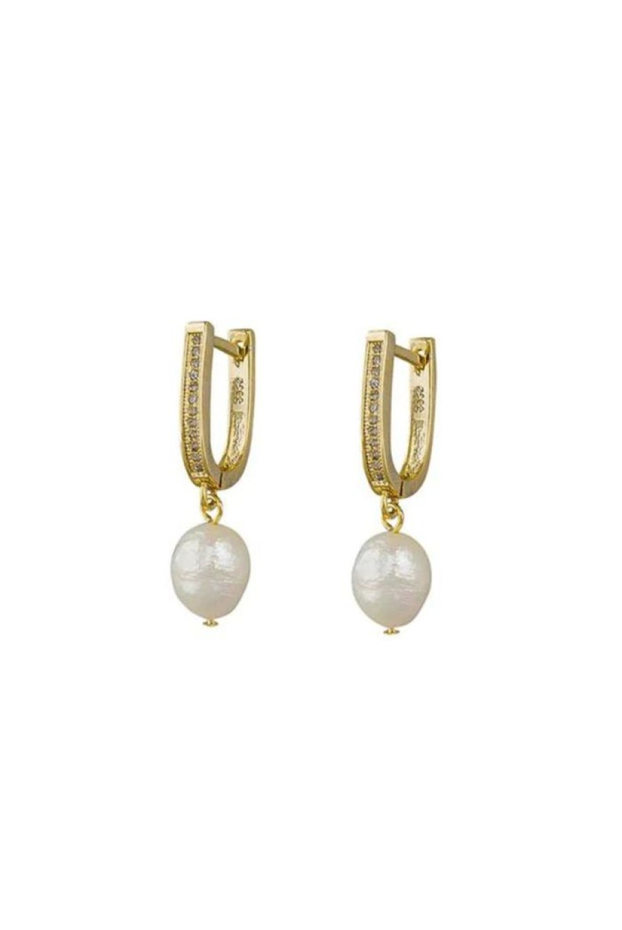 Clothing JOLIE & DEEN Wedding Guest Dresses | Amari Pearl Earrings | Gold Plated