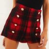 Clothing LIONESS Other | Lioness Mayfair Short Red Tartan