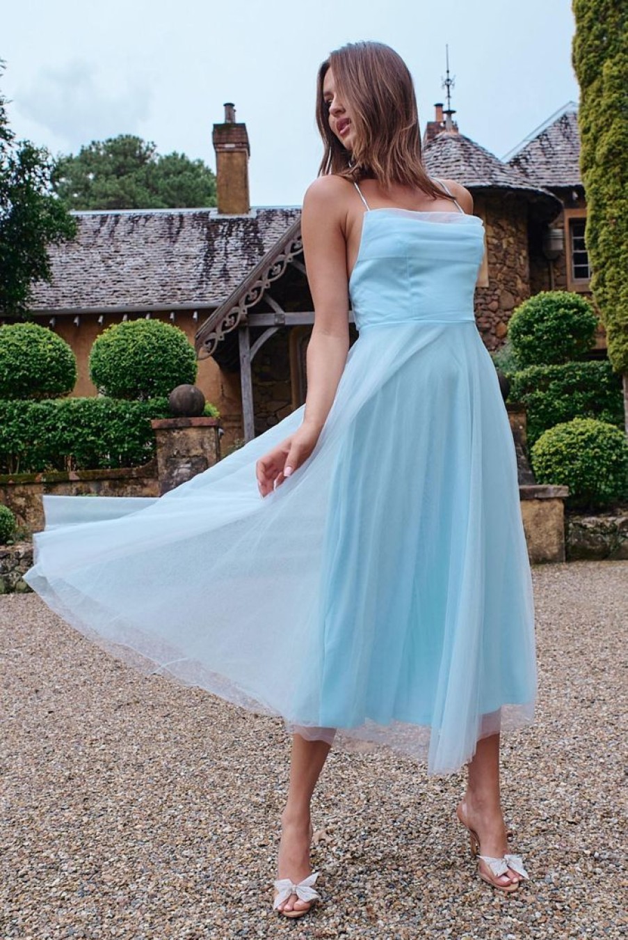 Clothing HERE COMES THE SUN Summer Dresses | Bethanytulle Midi Dress Blue