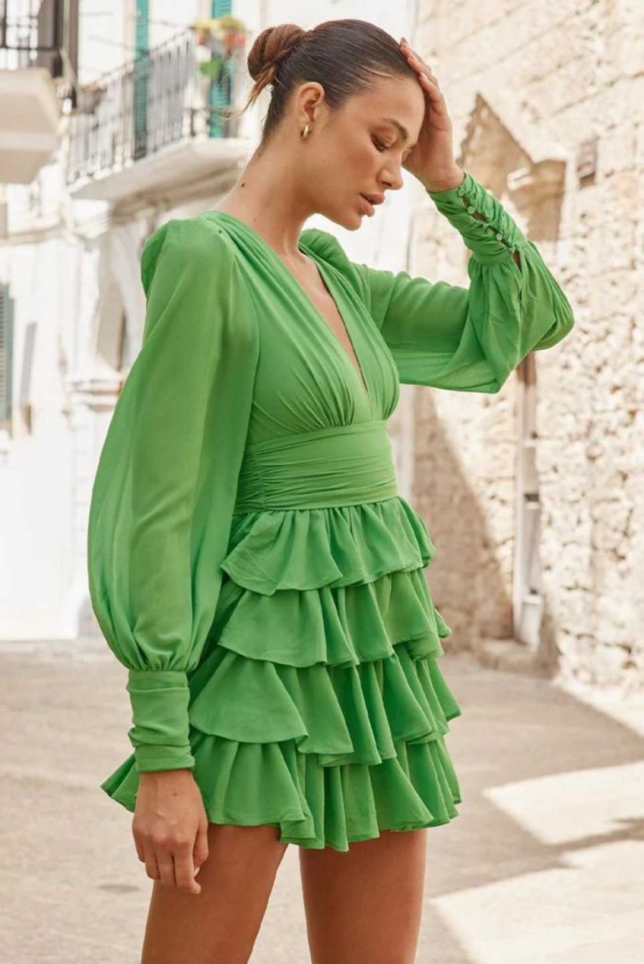 Clothing SEVEN WONDERS Wedding Guest Dresses | Annalise Mini Dress Green