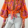 Clothing RUNAWAY THE LABEL Shirts | Dallas Blouse | Orchid Print