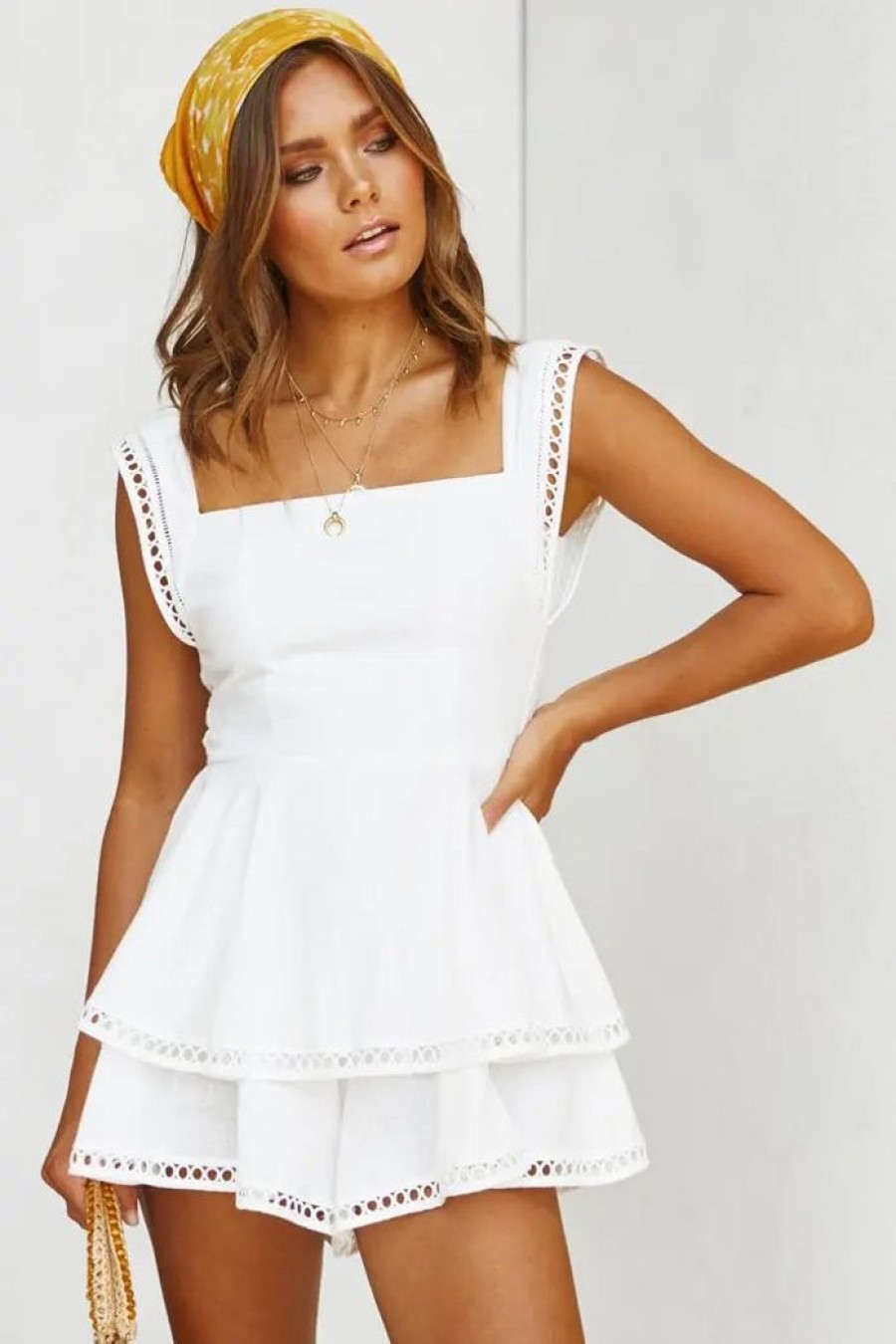 Clothing Luvalot | Read About It Playsuit White