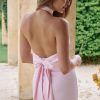 Clothing SAINTS + SECRETS Backless Dresses | Take Me To Cannes Maxi Dress Baby Pink