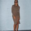 Clothing SNDYS Day Dresses | Winter Dress Chocolate