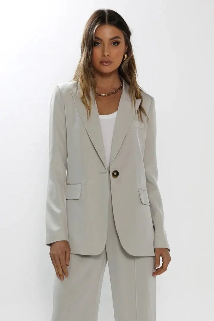 Clothing MADISON THE LABEL Other | Giselle Blazer Chalk