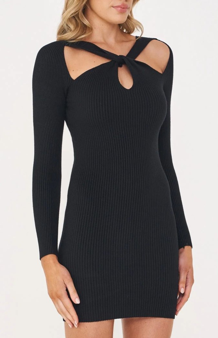 Clothing WINNIE & CO Sale Dresses | Elliot Knit Dress Black